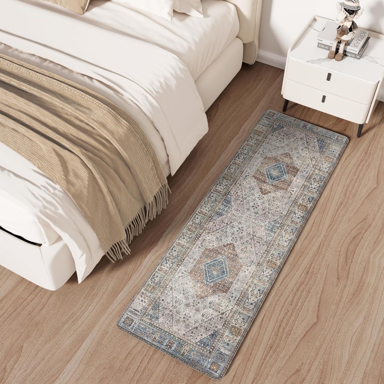 imageGENIMO Kitchen Mats for Floor 2PCs Washable Anti Fatigue Mat for Cushioned 173quotx47quot173quotx30quot Waterproof Kitchen Rugs Non Slip Comfort Standing Mat Rug for Home Sink Laundry Light GreenBrown