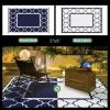 GENIMO 5′ x 8′ Outdoor Rug Waterproof for Patio Decor, Foldable Reversible Plastic Straw Area Rugs Mat for Camper, Outside Carpet for Rv, Deck, Porch, Picnic, Beach, Balcony, Blue & White(Blue& White | Led)