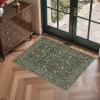 GENIMO 6×9 Washable Area Rug, Non-Slip Vintage Boho Floral Carpet, Soft Low-Pile Thin Living Room Rug for Bedroom, Dining Room, Nursery, Dark Green(Emerald Green)