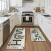 GENIMO Kitchen Mats for Floor 2PCs, Washable Anti Fatigue Mat for Cushioned, 17.3″x47″+17.3″x30″, Waterproof Kitchen Rugs, Non Slip Comfort Standing Mat Rug for Home, Sink, Laundry, Light Green(Home&white)