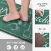 GENIMO Kitchen Mats for Floor 2PCs, Washable Anti Fatigue Mat for Cushioned, 17.3″x47″+17.3″x30″, Waterproof Kitchen Rugs, Non Slip Comfort Standing Mat Rug for Home, Sink, Laundry, Light Green(Ktchen&green)