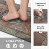 GENIMO Kitchen Mats for Floor 2PCs, Washable Anti Fatigue Mat for Cushioned, 17.3″x47″+17.3″x30″, Waterproof Kitchen Rugs, Non Slip Comfort Standing Mat Rug for Home, Sink, Laundry, Light Green(Red)