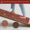 GENIMO Kitchen Mats for Floor 2PCs, Washable Anti Fatigue Mat for Cushioned, 17.3″x47″+17.3″x30″, Waterproof Kitchen Rugs, Non Slip Comfort Standing Mat Rug for Home, Sink, Laundry, Light Green(Christmas Red)