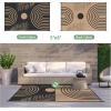 GENIMO Outdoor Rug 5′ x 8′ Waterproof for Patios Clearance, Reversible Plastic Straw Camping Carpet, Large Area Rugs Mats for RV, Picnic, Backyard, Deck, Balcony, Porch, Beach, Grey&White(Mix-black & Brown)