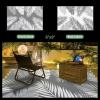 GENIMO Outdoor Rug 5′ x 8′ Waterproof for Patios Clearance, Reversible Plastic Straw Camping Carpet, Large Area Rugs Mats for RV, Picnic, Backyard, Deck, Balcony, Porch, Beach, Grey&White(Grey & White | Led)
