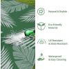 GENIMO Outdoor Rug 5′ x 8′ Waterproof for Patios Clearance, Reversible Plastic Straw Camping Carpet, Large Area Rugs Mats for RV, Picnic, Backyard, Deck, Balcony, Porch, Beach, Grey&White(Green & Grey | Waterproof)