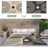 GENIMO Outdoor Rug 5′ x 8′ Waterproof for Patios Clearance, Reversible Plastic Straw Camping Carpet, Large Area Rugs Mats for RV, Picnic, Backyard, Deck, Balcony, Porch, Beach, Grey&White(Mix-black & Beige)