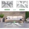 GENIMO Outdoor Rug 5′ x 8′ Waterproof for Patios Clearance, Reversible Plastic Straw Camping Carpet, Large Area Rugs Mats for RV, Picnic, Backyard, Deck, Balcony, Porch, Beach, Grey&White(Grey & White | Waterproof)