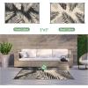 GENIMO Outdoor Rug 5′ x 8′ Waterproof for Patios Clearance, Reversible Plastic Straw Camping Carpet, Large Area Rugs Mats for RV, Picnic, Backyard, Deck, Balcony, Porch, Beach, Grey&White(Black & Beige | Waterproof)