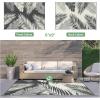 GENIMO Outdoor Rug 5′ x 8′ Waterproof for Patios Clearance, Reversible Plastic Straw Camping Carpet, Large Area Rugs Mats for RV, Picnic, Backyard, Deck, Balcony, Porch, Beach, Grey&White(Yellow & Grey | Waterproof)