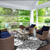 GENIMO Outdoor Rug 5′ x 8′ Waterproof for Patios Clearance, Reversible Plastic Straw Camping Carpet, Large Area Rugs Mats for RV, Picnic, Backyard, Deck, Balcony, Porch, Beach, Grey&White(C.mix Black & White)