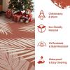 GENIMO Outdoor Rug 5′ x 8′ Waterproof for Patios Clearance, Reversible Plastic Straw Camping Carpet, Large Area Rugs Mats for RV, Picnic, Backyard, Deck, Balcony, Porch, Beach, Grey&White(Brick & Red | Waterproof)