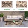 GENIMO Outdoor Rug 5′ x 8′ Waterproof for Patios Clearance, Reversible Plastic Straw Camping Carpet, Large Area Rugs Mats for RV, Picnic, Backyard, Deck, Balcony, Porch, Beach, Grey&White(Coffee & Beige | Waterproof)