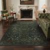 imageGENIMO 6x9 Washable Area Rug NonSlip Vintage Boho Floral Carpet Soft LowPile Thin Living Room Rug for Bedroom Dining Room Nursery Dark GreenDark Green