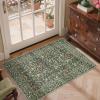 imageGENIMO 6x9 Washable Area Rug NonSlip Vintage Boho Floral Carpet Soft LowPile Thin Living Room Rug for Bedroom Dining Room Nursery Dark GreenEmerald Green