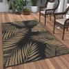 GENIMO Outdoor Rug 5′ x 8′ Waterproof for Patios Clearance, Reversible Plastic Straw Camping Carpet, Large Area Rugs Mats for RV, Picnic, Backyard, Deck, Balcony, Porch, Beach, Grey&White(Black & Brown | Waterproof)