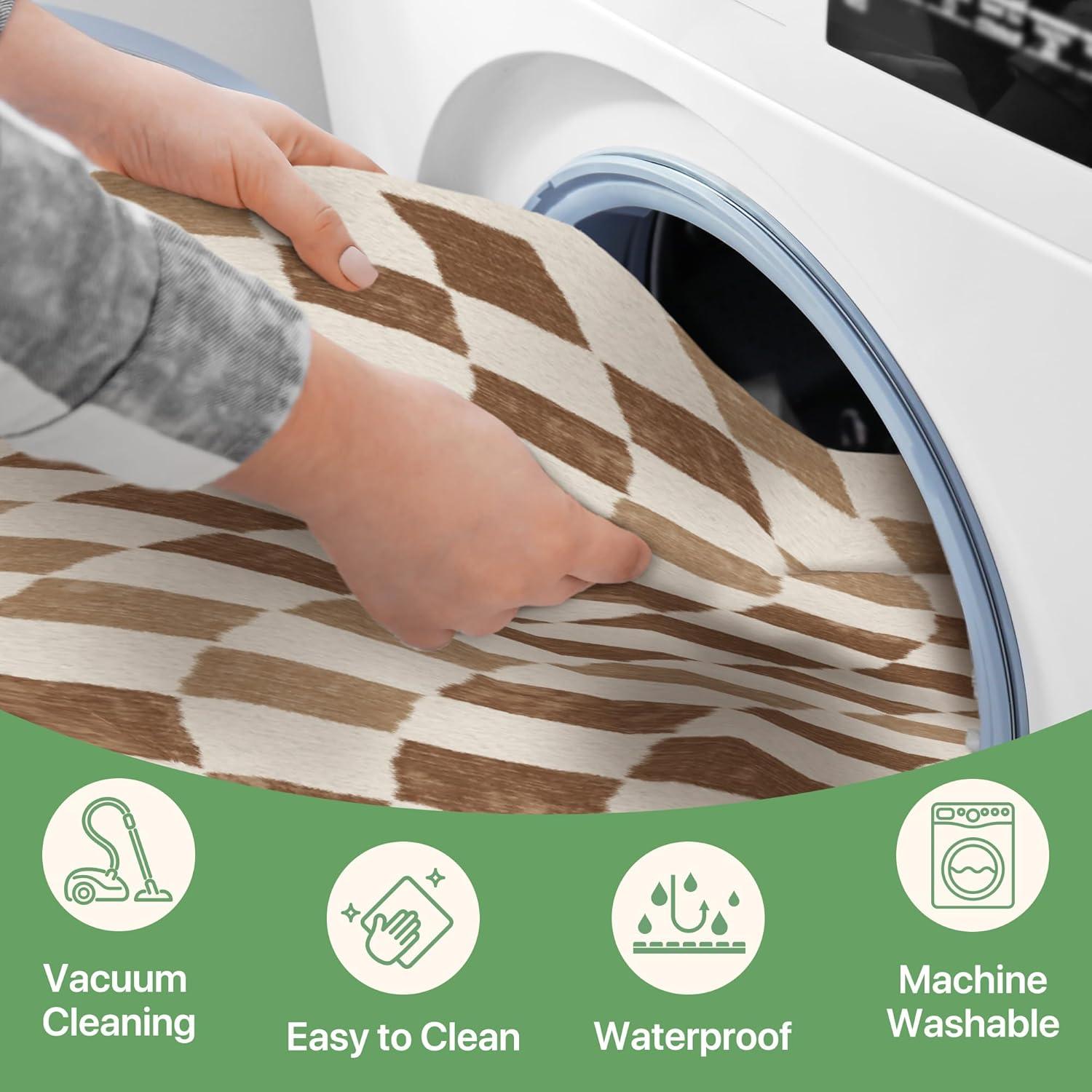 imageGENIMO Outdoor Rug for Patio Clearance9x18 Waterproof MatReversible Plastic Camping RugsRvPorchDeckCamperBalconyBackyardBlack ampamp GrayBrownbeigew