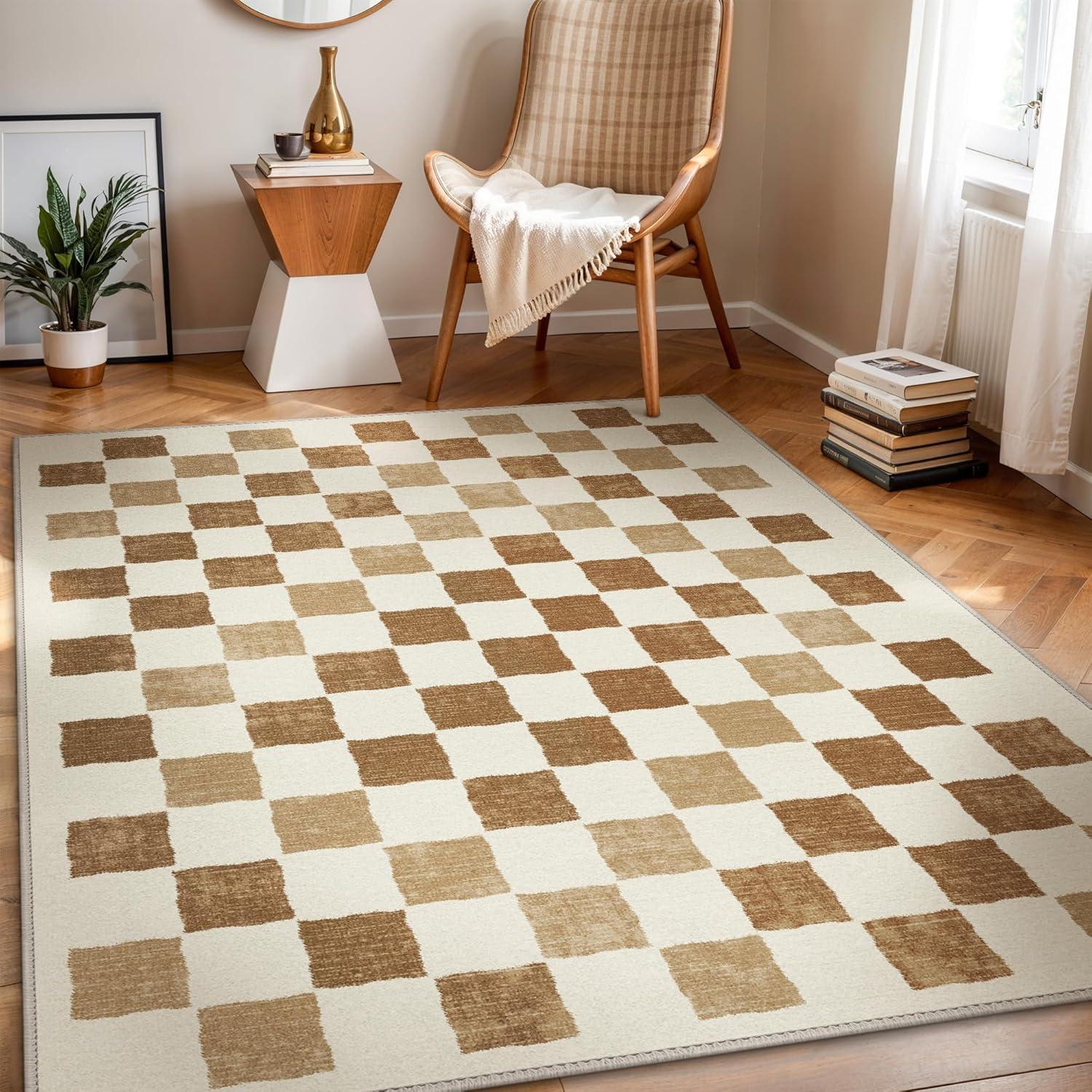 imageGENIMO Outdoor Rug for Patio Clearance9x18 Waterproof MatReversible Plastic Camping RugsRvPorchDeckCamperBalconyBackyardBlack ampamp GrayBrownbeigew