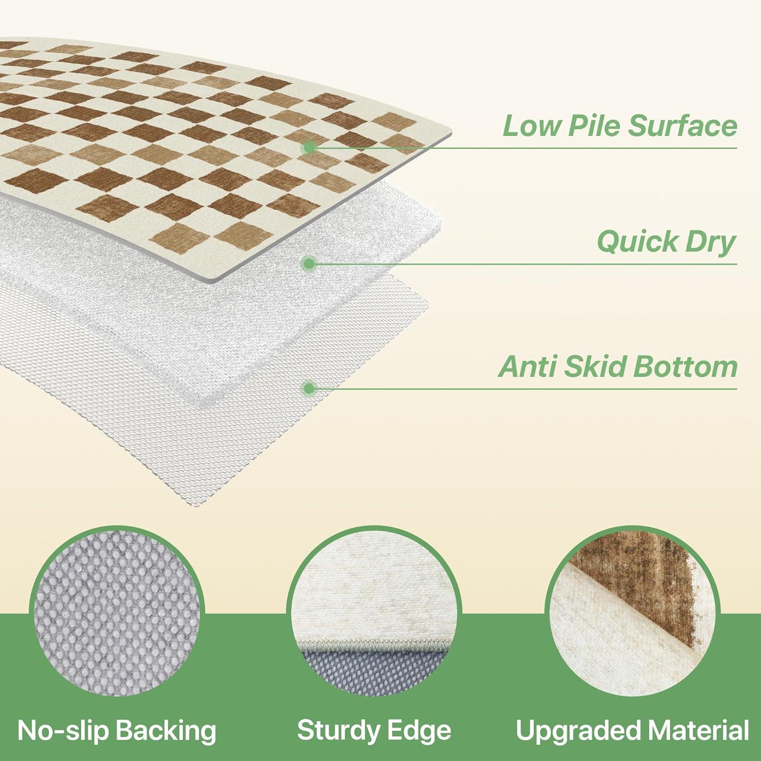 imageGENIMO Outdoor Rug for Patio Clearance9x18 Waterproof MatReversible Plastic Camping RugsRvPorchDeckCamperBalconyBackyardBlack ampamp GrayBrownbeigew