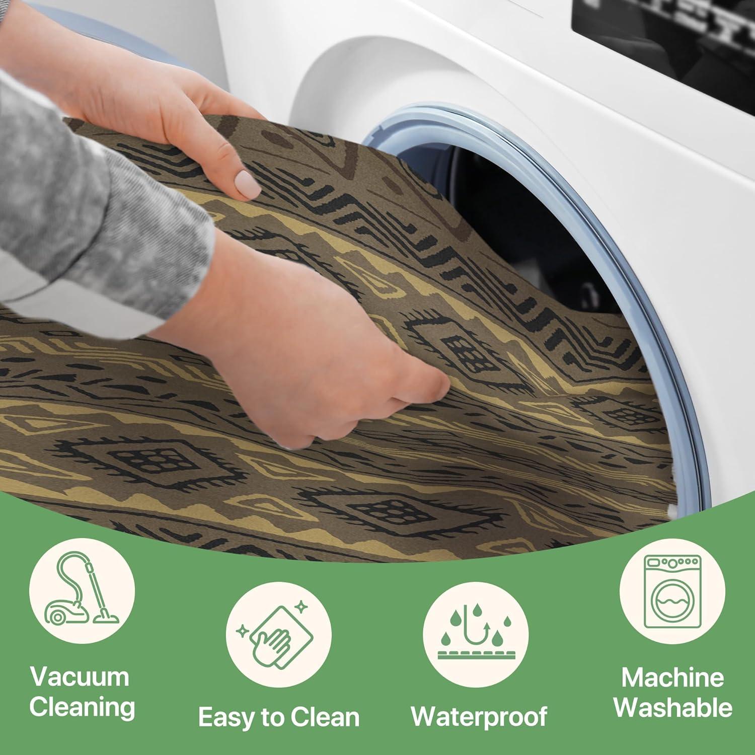 imageGENIMO Outdoor Rug for Patio Clearance9x18 Waterproof MatReversible Plastic Camping RugsRvPorchDeckCamperBalconyBackyardBlack ampamp GrayCoffeebeigew