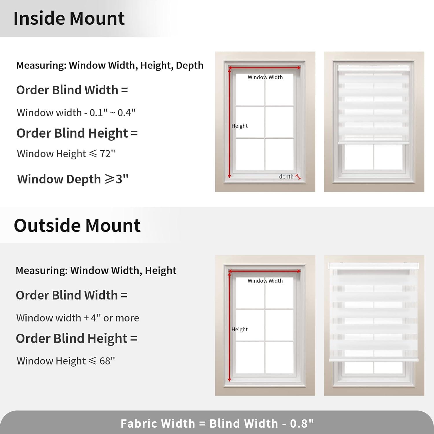 imageGENIMO Zebra Blinds for Windows Dual Layer Roller Window Shades Sheer Window Treatments Privacy Light Control for Day and Night Mini Blinds for Home Office Easy to Install White 20quot W X 72quot H
