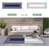 GENIMO Outdoor Rug Waterproof for Patio Decor, 5’x8′ Reversible Plastic Straw Rug Carpet, Camping Mats for Outdoor, RV, Backyard, Deck, Balcony, Picnic, Blue & White(Navy Blue & White | Natural)