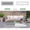 GENIMO Outdoor Rug Waterproof for Patio Decor, 5’x8′ Reversible Plastic Straw Rug Carpet, Camping Mats for Outdoor, RV, Backyard, Deck, Balcony, Picnic, Blue & White(Grey & White | Natural)