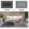 GENIMO Outdoor Rug Waterproof for Patio Decor, 5’x8′ Reversible Plastic Straw Rug Carpet, Camping Mats for Outdoor, RV, Backyard, Deck, Balcony, Picnic, Blue & White(Black & Grey | Natural)