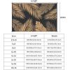 GENIMO Outdoor Rug Waterproof for Patio Decor, 5’x8′ Reversible Plastic Straw Rug Carpet, Camping Mats for Outdoor, RV, Backyard, Deck, Balcony, Picnic, Blue & White(Mix-black & Brown)