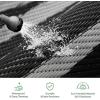 GENIMO Outdoor Rug Waterproof for Patio Decor, 5’x8′ Reversible Plastic Straw Rug Carpet, Camping Mats for Outdoor, RV, Backyard, Deck, Balcony, Picnic, Blue & White(Black & Grey | Natural)