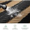 GENIMO Outdoor Rug Waterproof for Patio Decor, 5’x8′ Reversible Plastic Straw Rug Carpet, Camping Mats for Outdoor, RV, Backyard, Deck, Balcony, Picnic, Blue & White(Black & Brown | Natural)