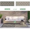 GENIMO Outdoor Rug for Patio Clearance,9’x18′ Waterproof Mat,Reversible Plastic Camping Rugs,Rv,Porch,Deck,Camper,Balcony,Backyard,Black & Gray(Black&beige)