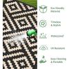 GENIMO Outdoor Rug for Patio Clearance,9’x18′ Waterproof Mat,Reversible Plastic Camping Rugs,Rv,Porch,Deck,Camper,Balcony,Backyard,Black & Gray(Black&beige)