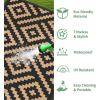 GENIMO Outdoor Rug for Patio Clearance,9’x18′ Waterproof Mat,Reversible Plastic Camping Rugs,Rv,Porch,Deck,Camper,Balcony,Backyard,Black & Gray(Black&brown)
