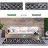GENIMO Outdoor Rug for Patio Clearance,9’x18′ Waterproof Mat,Reversible Plastic Camping Rugs,Rv,Porch,Deck,Camper,Balcony,Backyard,Black & Gray(Black&gray)