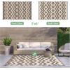 GENIMO Outdoor Rug for Patio Clearance,9’x18′ Waterproof Mat,Reversible Plastic Camping Rugs,Rv,Porch,Deck,Camper,Balcony,Backyard,Black & Gray(Coffee)