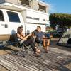 GENIMO Outdoor Rug for Patio Clearance,9’x18′ Waterproof Mat,Reversible Plastic Camping Rugs,Rv,Porch,Deck,Camper,Balcony,Backyard,Black & Gray(Coffee Beige)