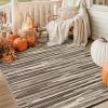 GENIMO Outdoor Rug for Patio Clearance,9’x18′ Waterproof Mat,Reversible Plastic Camping Rugs,Rv,Porch,Deck,Camper,Balcony,Backyard,Black & Gray(Coffee Beige)