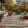 GENIMO Outdoor Rug for Patio Clearance,9’x18′ Waterproof Mat,Reversible Plastic Camping Rugs,Rv,Porch,Deck,Camper,Balcony,Backyard,Black & Gray(Coffee Beige)