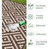 GENIMO Outdoor Rug for Patio Clearance,9’x18′ Waterproof Mat,Reversible Plastic Camping Rugs,Rv,Porch,Deck,Camper,Balcony,Backyard,Black & Gray(Coffee&beige)