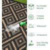 GENIMO Outdoor Rug for Patio Clearance,9’x18′ Waterproof Mat,Reversible Plastic Camping Rugs,Rv,Porch,Deck,Camper,Balcony,Backyard,Black & Gray(Mix-blackbrown)