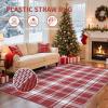GENIMO Outdoor Rug for Patio Clearance,9’x18′ Waterproof Mat,Reversible Plastic Camping Rugs,Rv,Porch,Deck,Camper,Balcony,Backyard,Black & Gray(Red & White-c)
