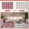 GENIMO Outdoor Rug for Patio Clearance,9’x18′ Waterproof Mat,Reversible Plastic Camping Rugs,Rv,Porch,Deck,Camper,Balcony,Backyard,Black & Gray(Red & White-c)
