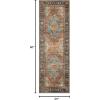 GENIMO Runner Rug 2×5 Non Slip Hallway Runner Rugs, Machine Washable Low Pile Mat Lightweight for Living Room, Entryway, Bedroom, Kitchen and Passage, Brick RED