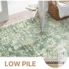 GENIMO Runner Rug for Hallways Machine Washable, 2×10 Non Slip Boho Vintage Lightweight Washable Runners, Thin Floor Rugs for Entryway Hallway Bathroom Laundry Room Corridor, Light Sage(Light Sage)