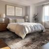 GENIMO Washable Area Rugs for Living Room Bedroom, 8×10 Modern Abstract Non Slip Rug, Low Pile Soft Contemporary Indoor Floor Carpet Cover for Dining Room Kitchen, Brown