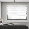 GENIMO Zebra Blinds for Windows, Dual Layer Roller Window Shades, Sheer Window Treatments Privacy Light Control for Day and Night, Mini Blinds for Home, Office, Easy to Install, Brown, 20″ W X 72″ H