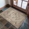 GENIMO Area Rug 2×3 Non Slip Entryway Rug, Machine Washable Low Pile Lightweight Doormat for Living Room, Runner, Bedroom, Kitchen and Passage, TAN