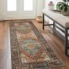 GENIMO Runner Rug 2×5 Non Slip Hallway Runner Rugs, Machine Washable Low Pile Mat Lightweight for Living Room, Entryway, Bedroom, Kitchen and Passage, Brick RED