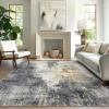 GENIMO Washable Area Rugs for Living Room, 8×10 Modern Non Slip Rugs, Low Pile Lightweight Soft Print Rug for Bedroom, Dining Room, Home Office, Washed Livid